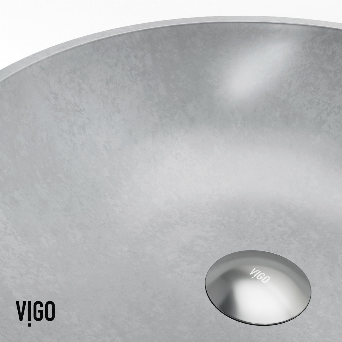 Ravenna Gothic Grey Bathroom Sink/Basin Set with Dunn Faucet and Round Vessel