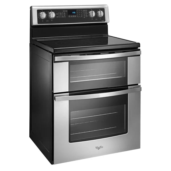 Whirlpool 30 in 6.7 cu ft. Stainless Steel Electric Double Oven Range with True European Convection Y3226