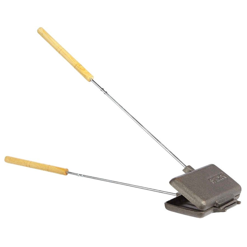 Cast Iron Long Handle Double Camping Cooker/Toaster, 9-in A4785