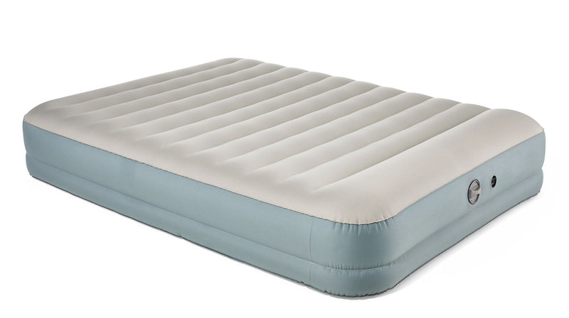 Double High Toughguard Inflatable Air Bed with Rechargeable Pump, Queen, Grey C3995