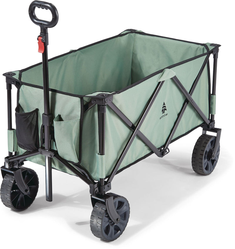 Outdoor Collapsible Folding Utility Adventure Hauler Wagon with Carry Bag, 225-lb Capacity, Sea Foam O5843
