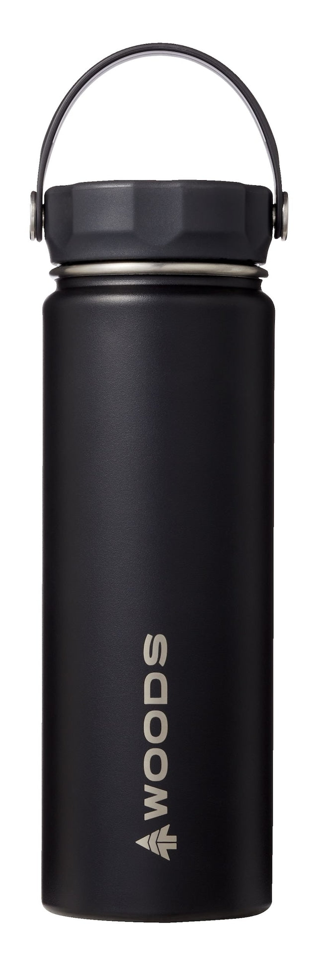 Water Bottle, 22-oz, Stainless Steel, Leak-Proof, Black Q3690