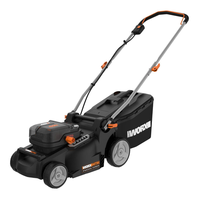 WG737 Nitro 40V PowerShare 2-in-1 Brushless Cordless Push Poly Mower, 16-in with (2) PowerShare Pro 4.0Ah Batteries H0758