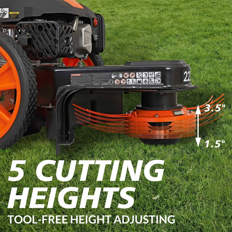Yardmax 22 in. 170cc Gas Walk Behind String Trimmer Mower G9470