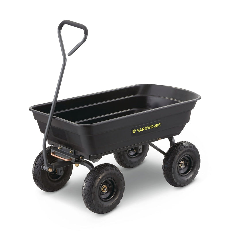 Poly Tray 4-Wheel Garden/Yard Cart, 600-lb Y1956