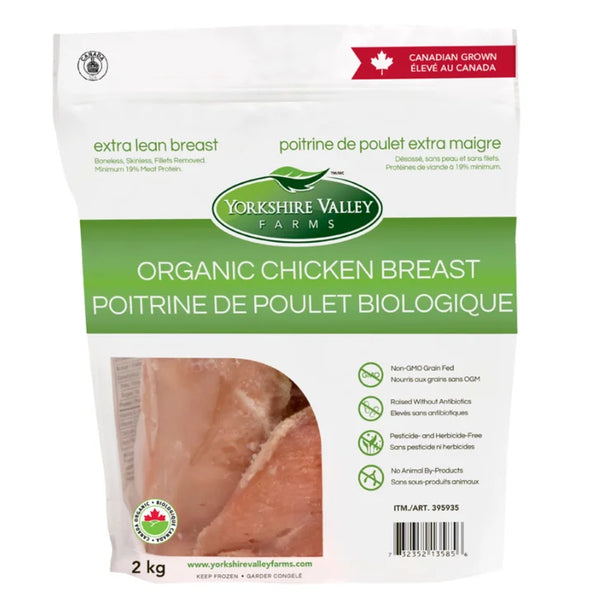 Yorkshire Valley Farms Organic Boneless Skinless Chicken Breasts, 5 2 kg D6017