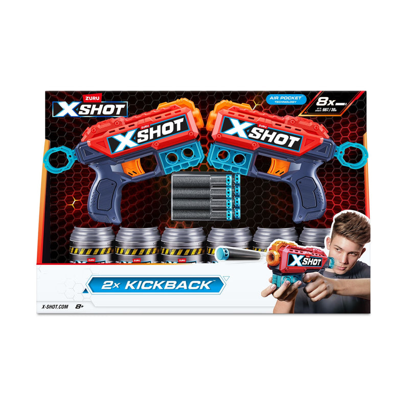 Excel Double Kickback Dart Blaster, Includes 6 Cans & 8 Darts, 2-pk, Ages 8+ H7576